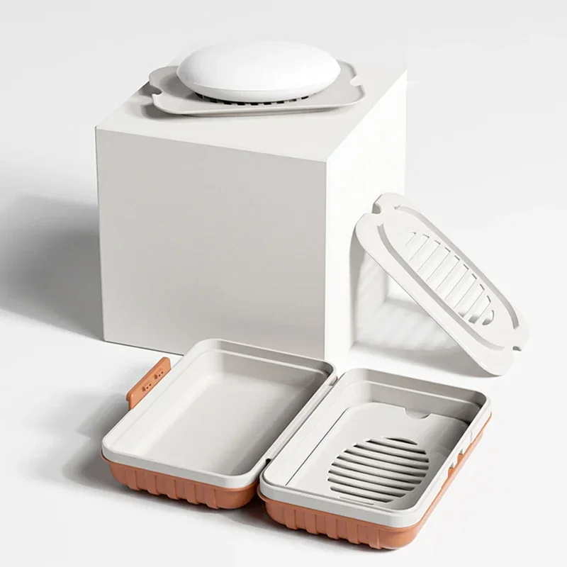 Home Essentials Bathroom Storage - Wadah Sabun Plastik dengan Tutup untuk