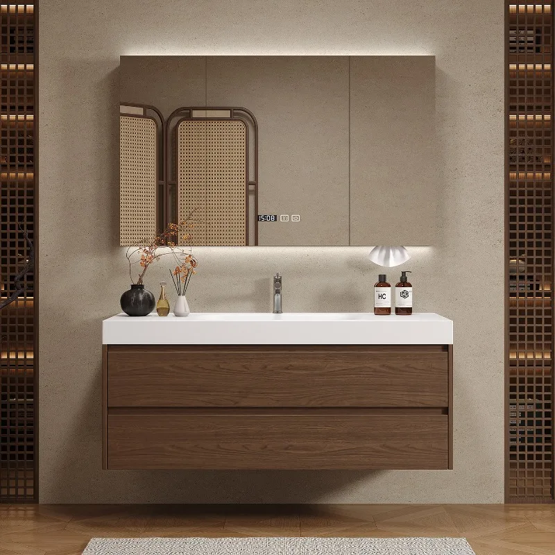 Home Bathroom Vanity Combo - Partisi Kayu, Lemari Kamar Mandi, Desain