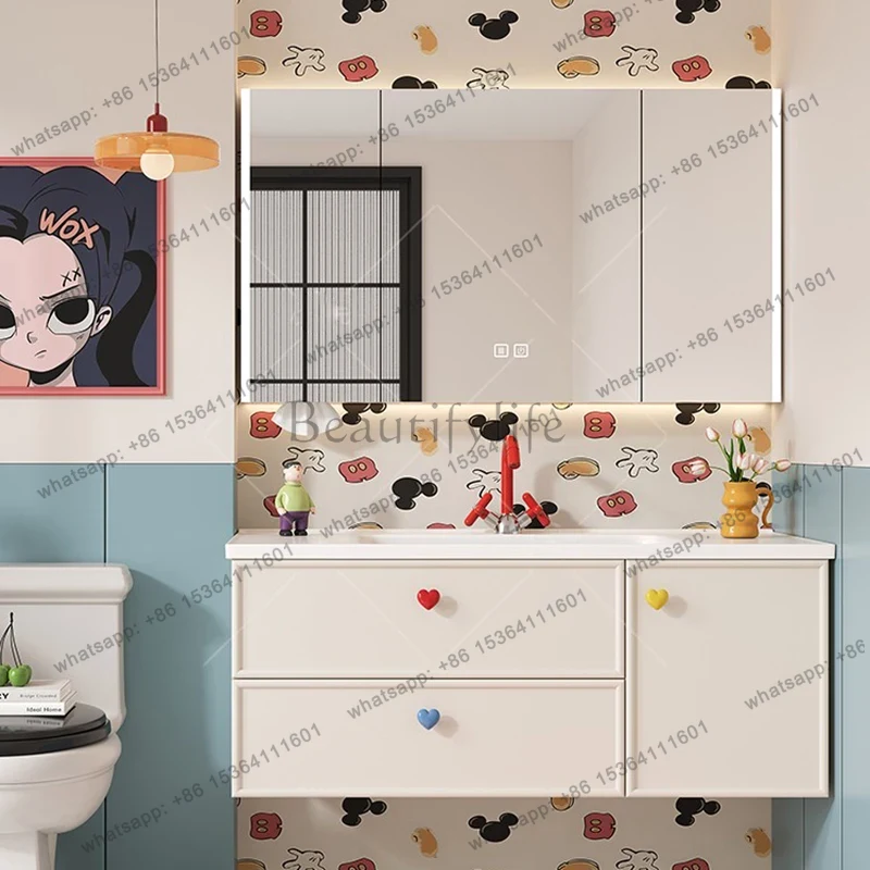 Home Bathroom Vanity Combo - Lemari Kamar Mandi dengan Cermin, Organizer