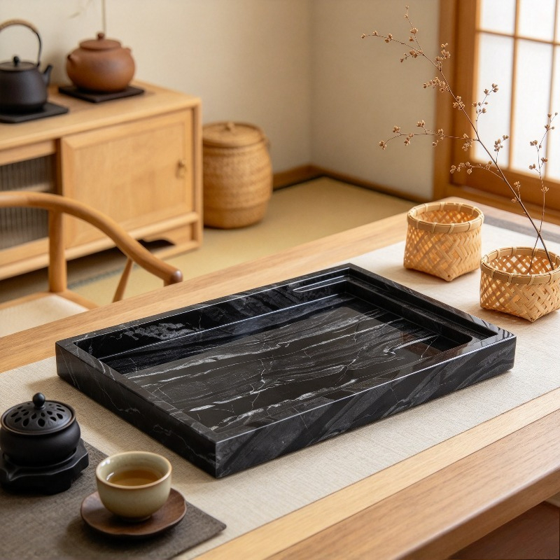 Home Bathroom Organizer - Nampan Meja Rias Marmer, Organizer Kamar