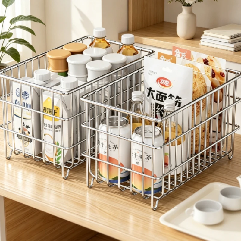 Home Essentials Bathroom Storage - Keranjang Penyimpanan Baja Tahan Karat, Desain