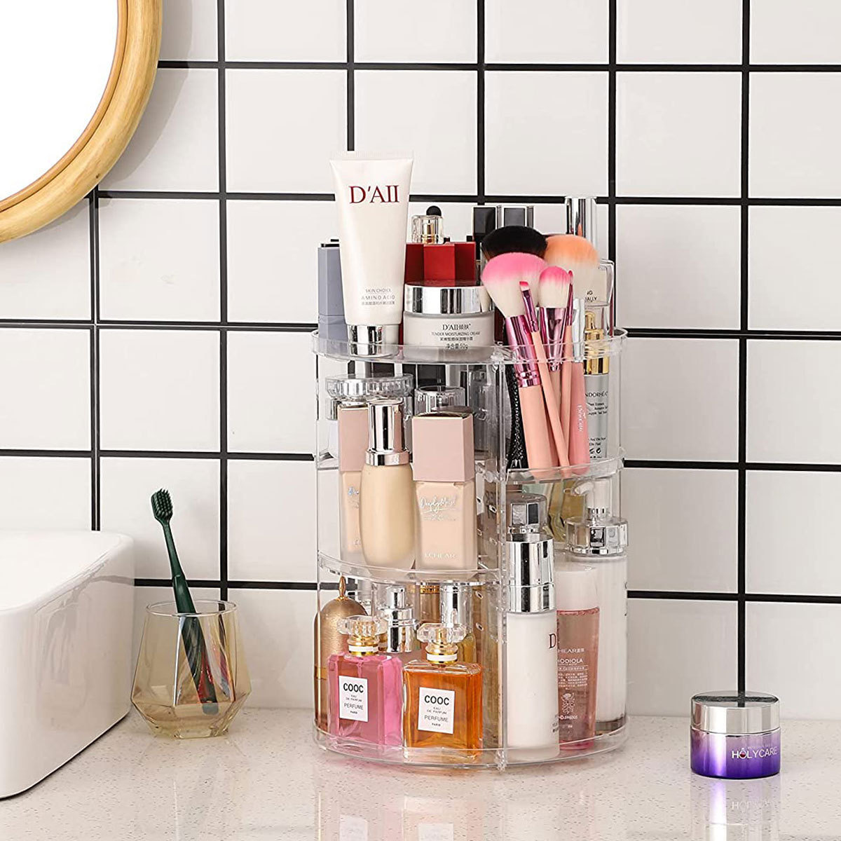 Rak Penyimpanan Kosmetik Berpu - Home Edit Bathroom Storage ulasan dan harga
